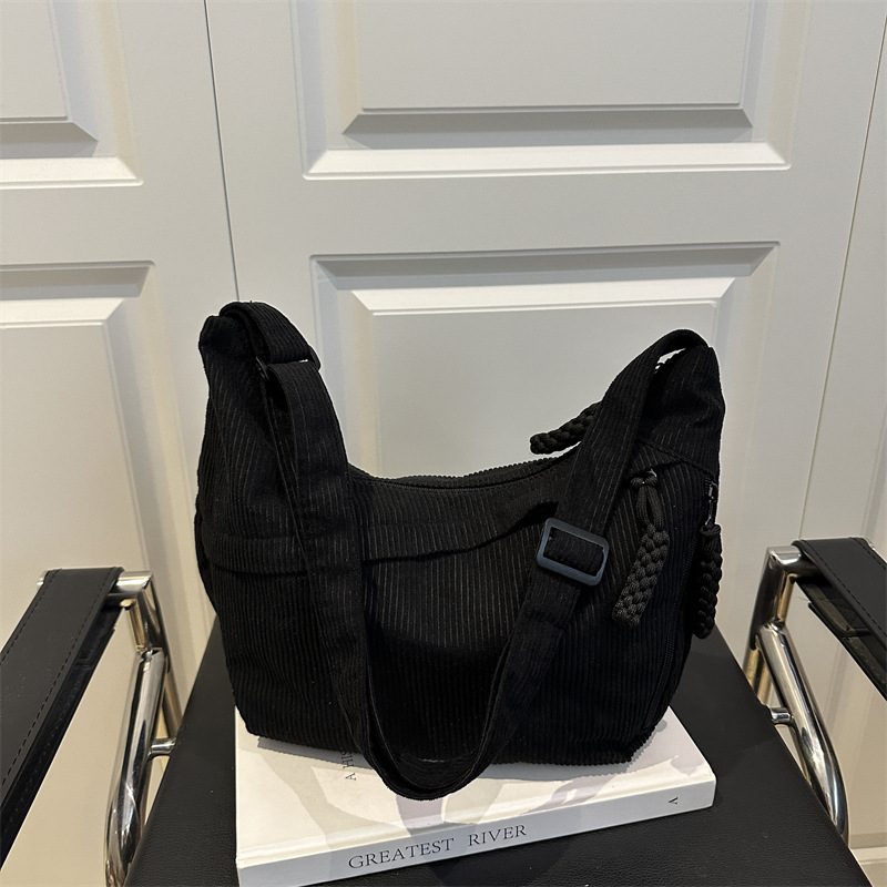 Canvas Dumpling Crossbody Shoulder Bag view 4