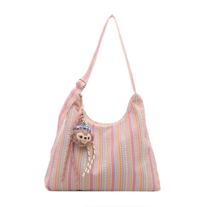 Striped Canvas Crossbody Shoulder Bag view 11
