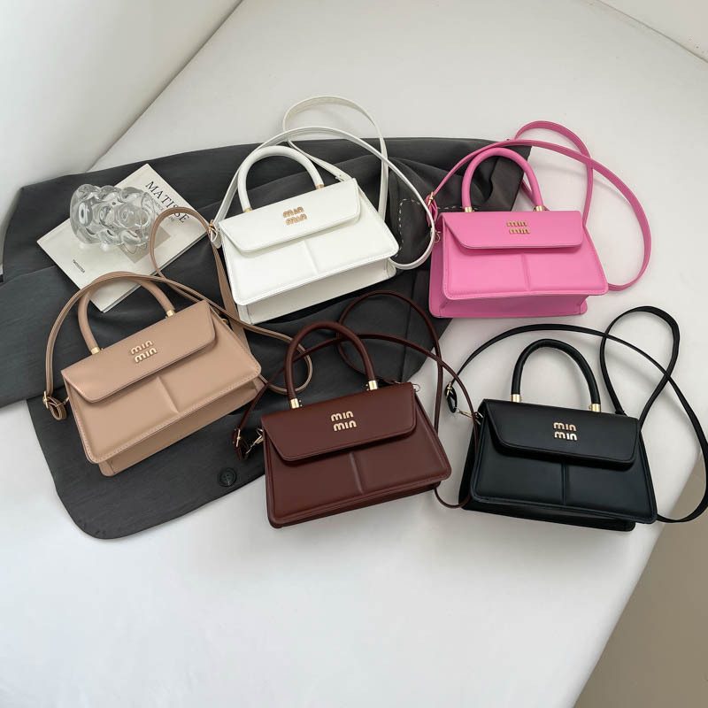 Solid Color Crossbody Small Square Bag