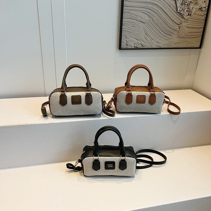 Vintage Minimalist Top-Handle Crossbody Bag