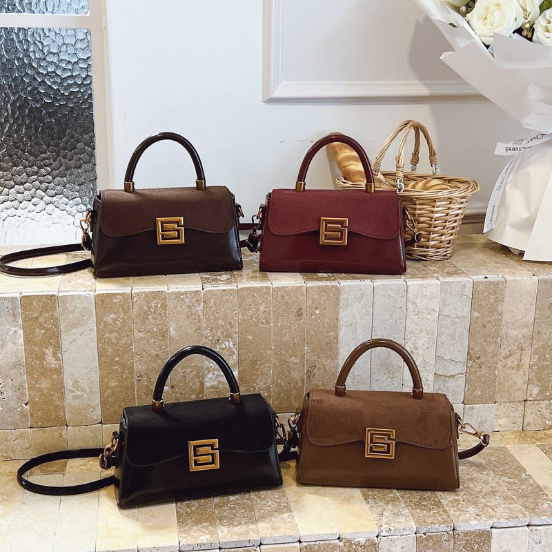 Vintage Matte Square Crossbody Bag