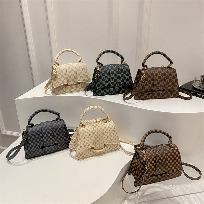 Printed Letter Large Capacity Crossbody Square Bag