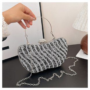 Rhinestone Gemstone Chain Crossbody Square Bag view 8