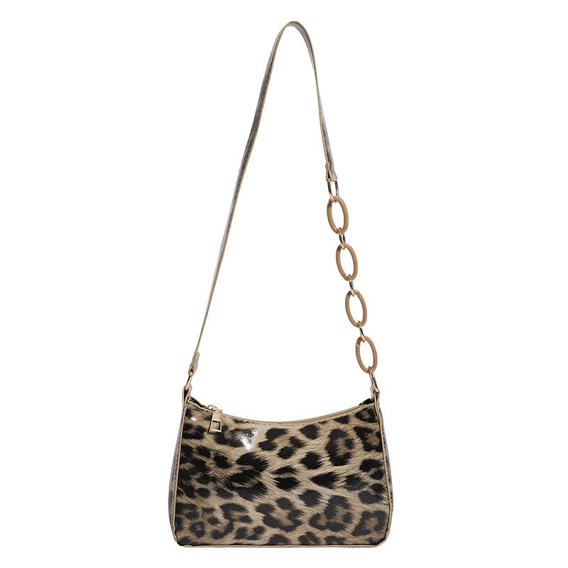 Leopard Chain Underarm Crossbody Square Bag view 5