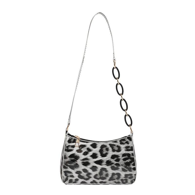 Leopard Chain Underarm Crossbody Square Bag view 6