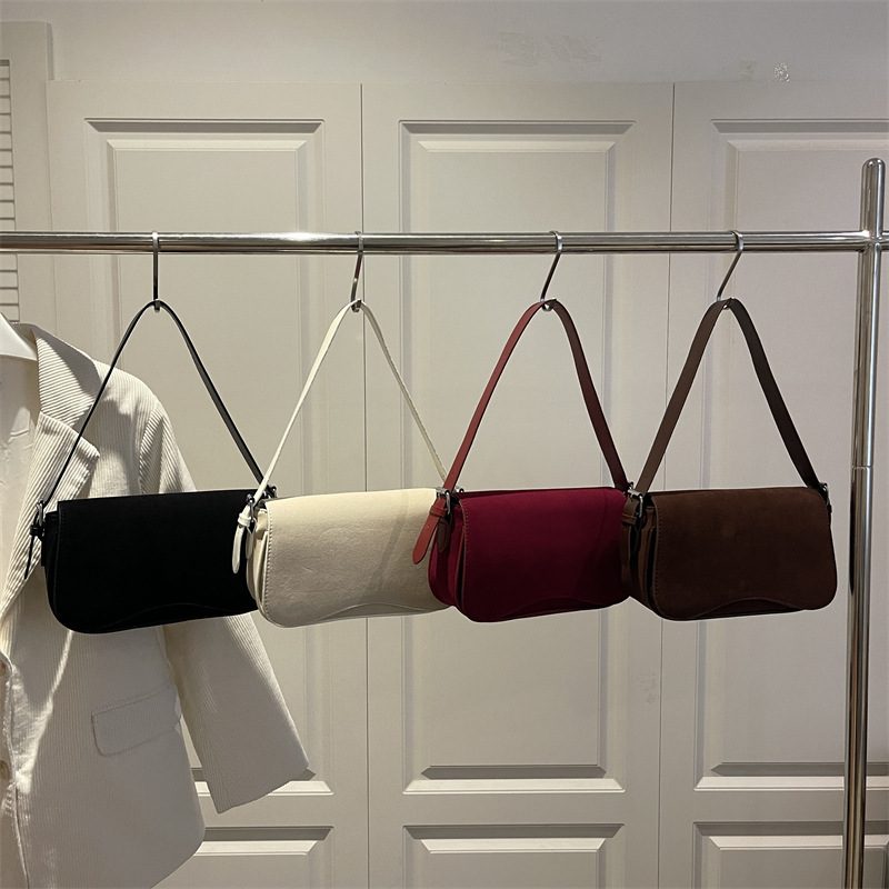Vintage Matte Underarm Top-Handle Bag