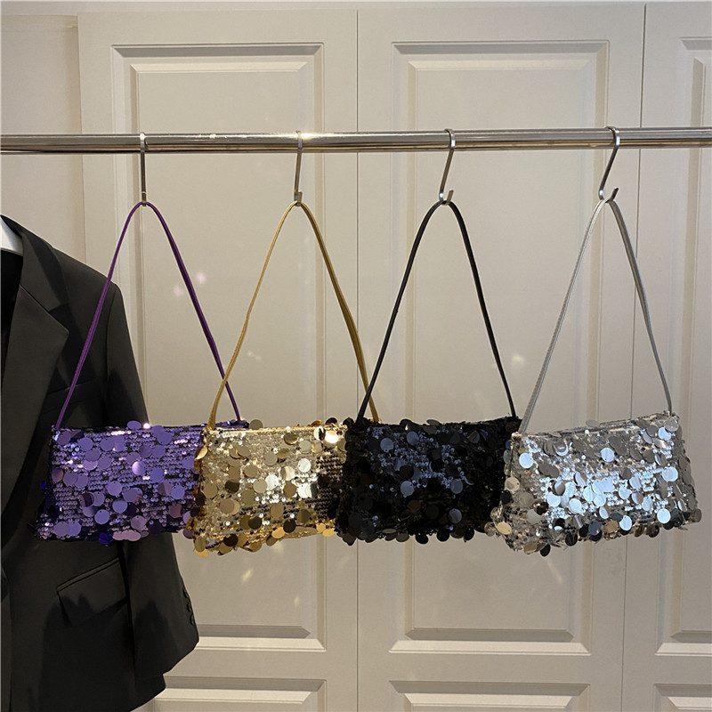 Sequin Chain Large Capacity Crossbody Bag