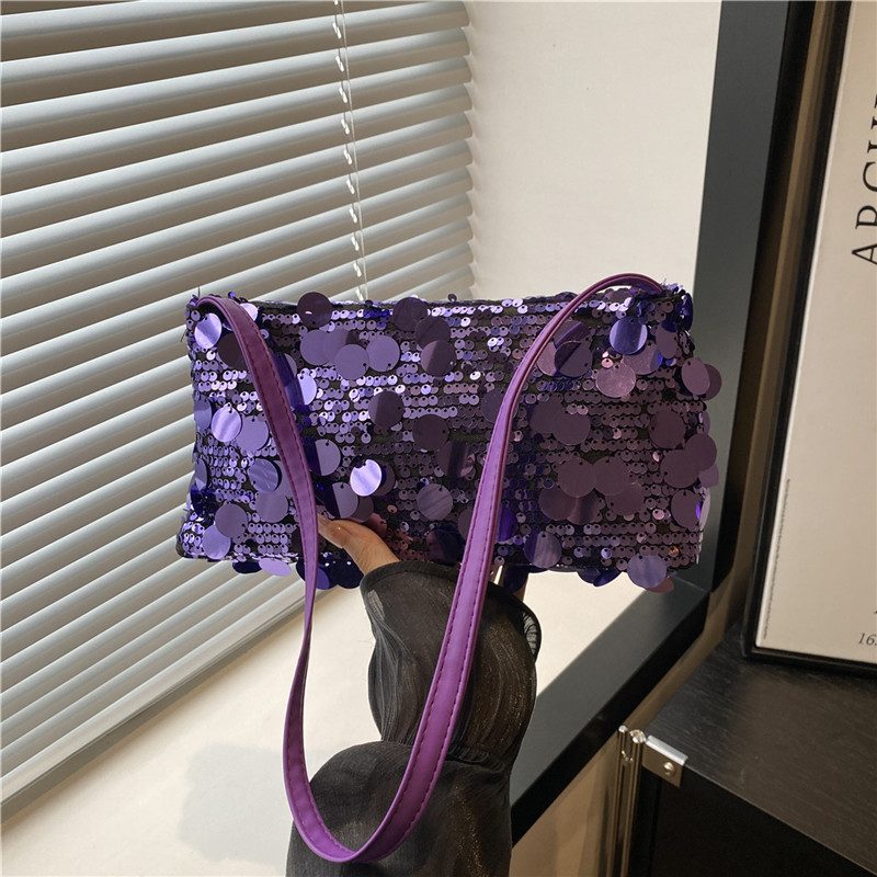 Sequin Chain Large Capacity Crossbody Bag view 2