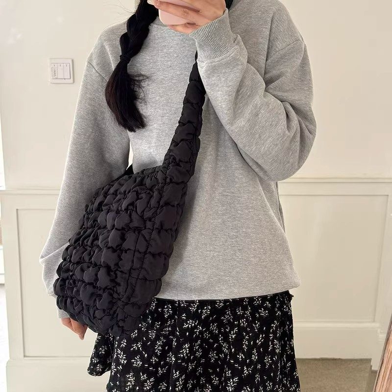 Pleated Cloud Soft Leather Crossbody Bag view 3