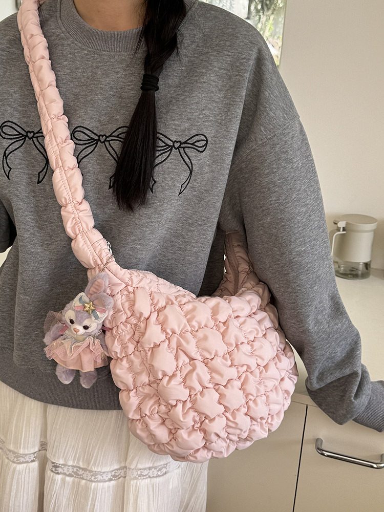 Pleated Cloud Soft Leather Crossbody Bag view 6