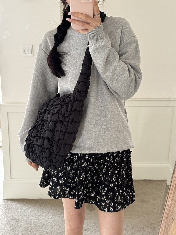 Pleated Cloud Soft Leather Crossbody Bag view 7
