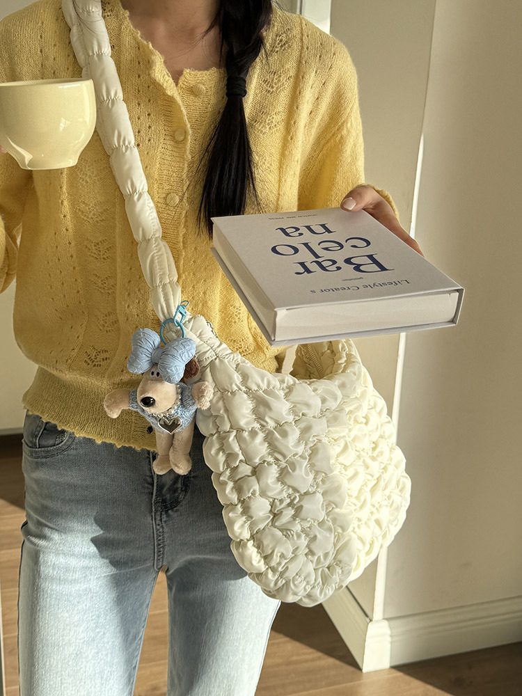 Pleated Cloud Soft Leather Crossbody Bag view 8