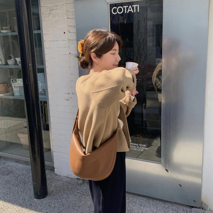 Soft Leather Dumpling Crossbody Bag view 2