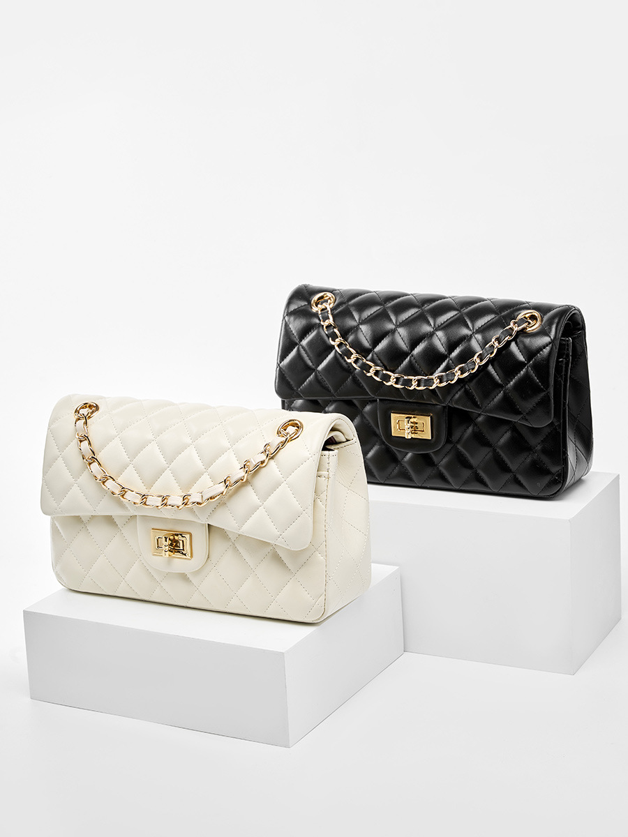 Matelassé Puffer Mini Tote — Cream view 4