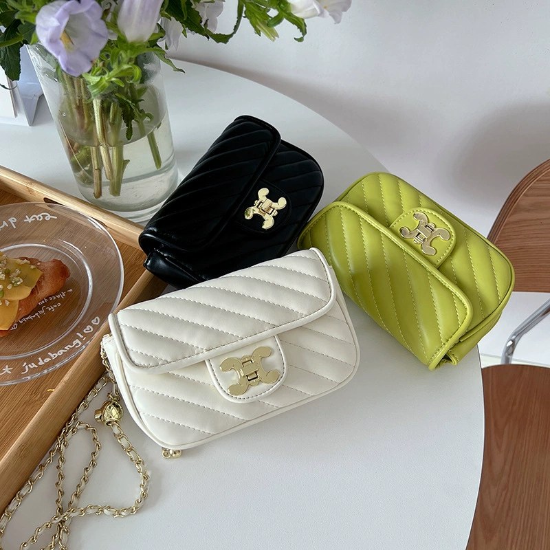 PU Leather Quilted Chain Bag for wholesale OEM — YANYAN Bags Guangzhou handbag factory