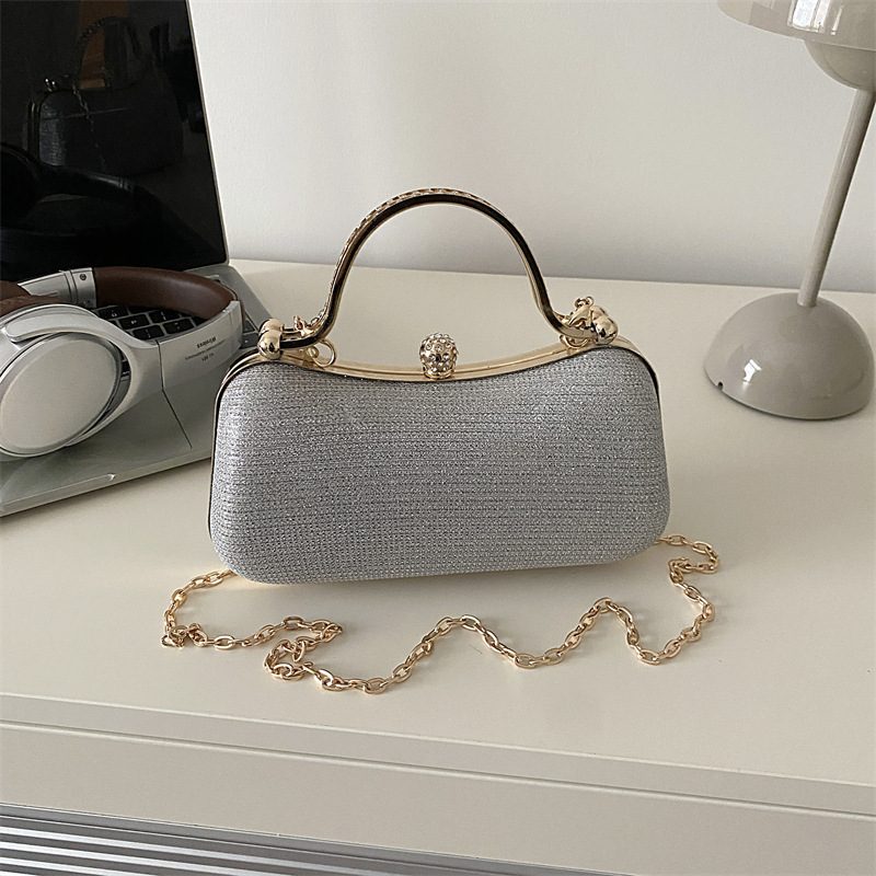 Quilted Chain Lock Crossbody Bag view 4