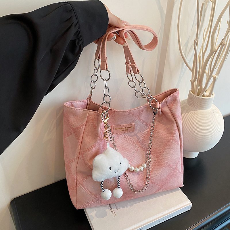 Quilted Diamond Tote Shoulder Bag
