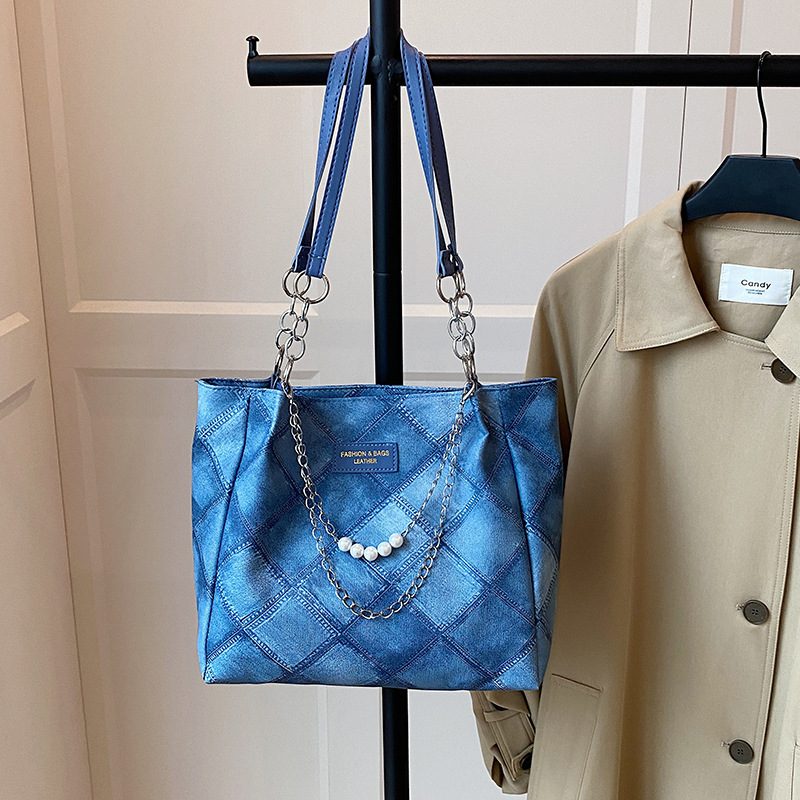 Quilted Diamond Tote Shoulder Bag view 10