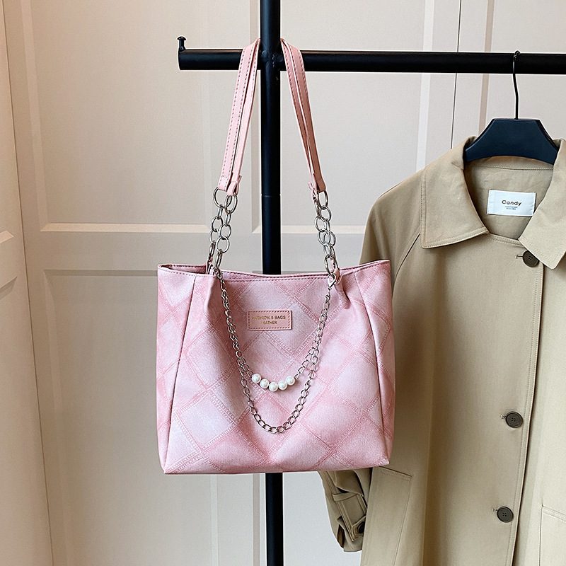 Quilted Diamond Tote Shoulder Bag view 11