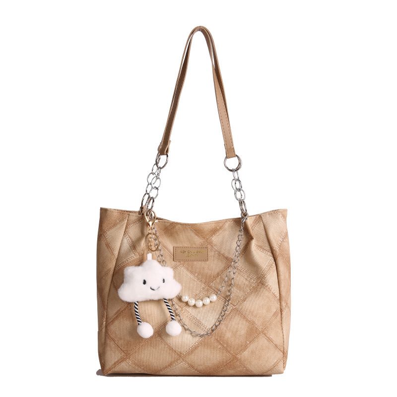 Quilted Diamond Tote Shoulder Bag view 5