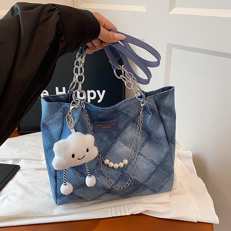 Quilted Diamond Tote Shoulder Bag view 7
