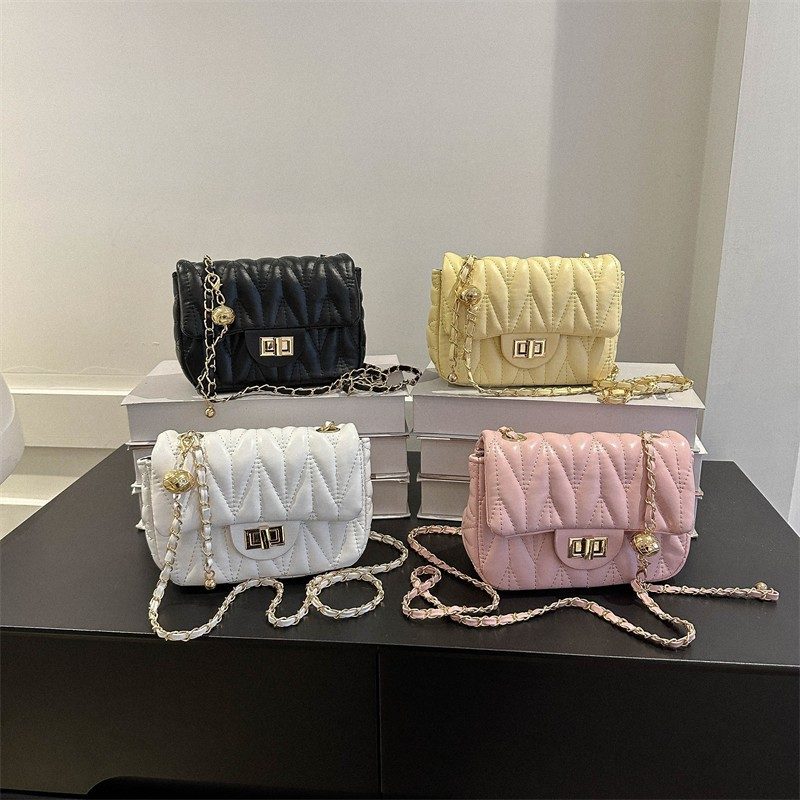 Quilted Chain Small Square Crossbody Bag