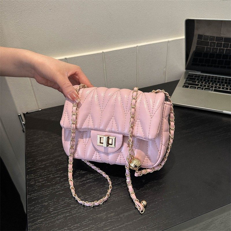 Quilted Chain Small Square Crossbody Bag view 2