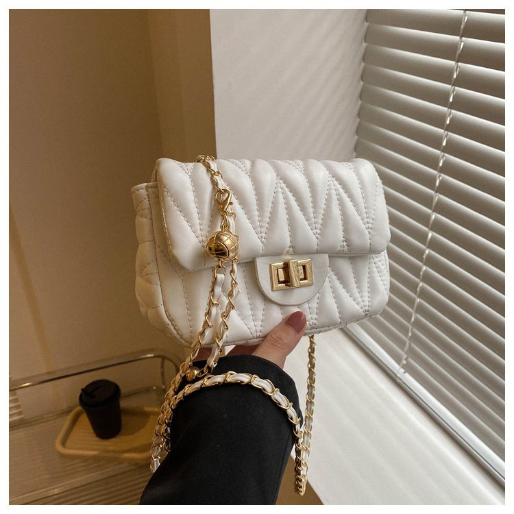 Quilted Chain Small Square Crossbody Bag view 6
