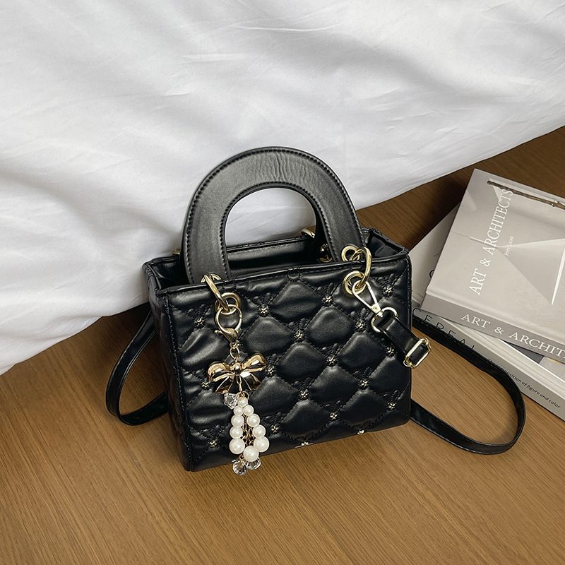 Quilted Top-Handle Crossbody Bag view 3
