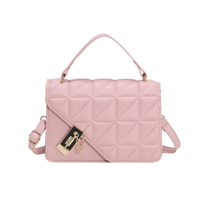 Quilted Diamond Solid Color Crossbody Bag view 10