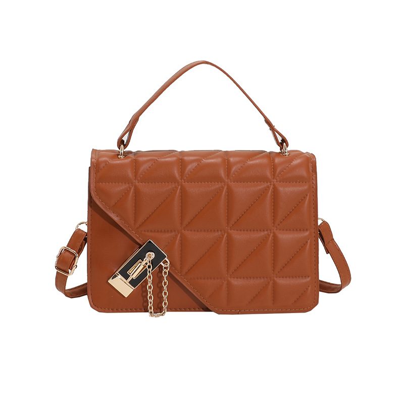 Quilted Diamond Solid Color Crossbody Bag view 11