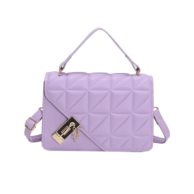 Quilted Diamond Solid Color Crossbody Bag view 7