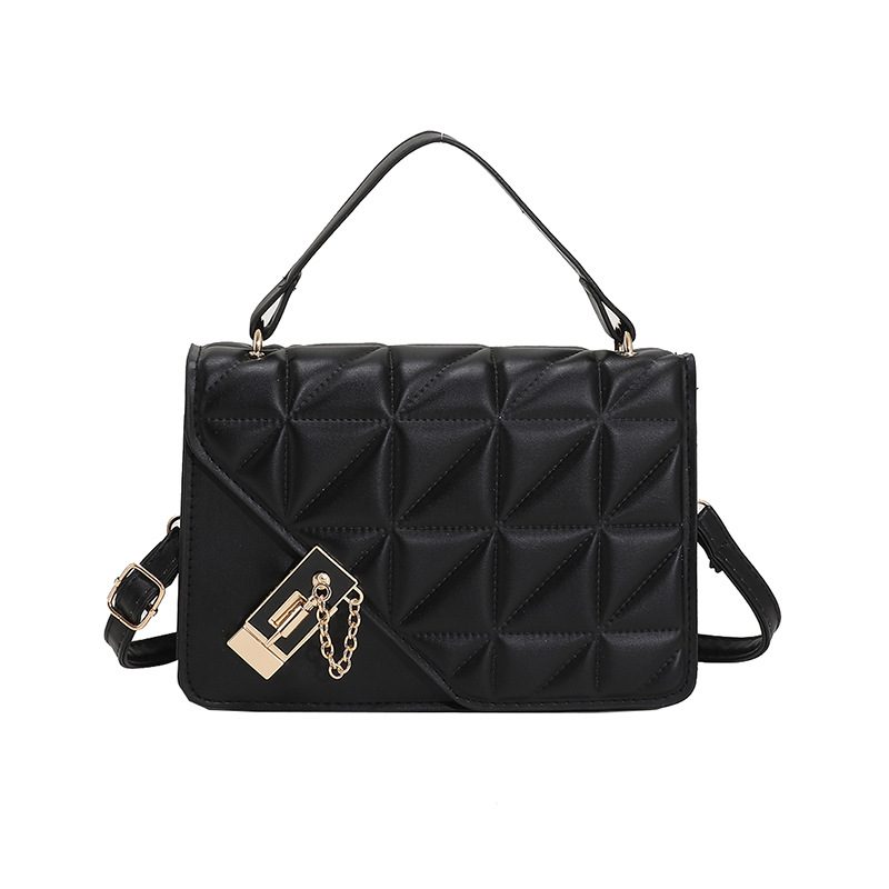 Quilted Diamond Solid Color Crossbody Bag view 9