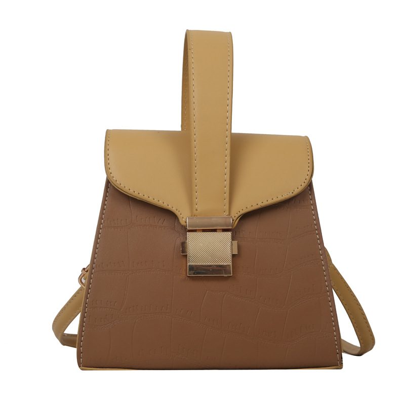 Crocodile Embossed Lock Top-Handle Crossbody Bag view 10