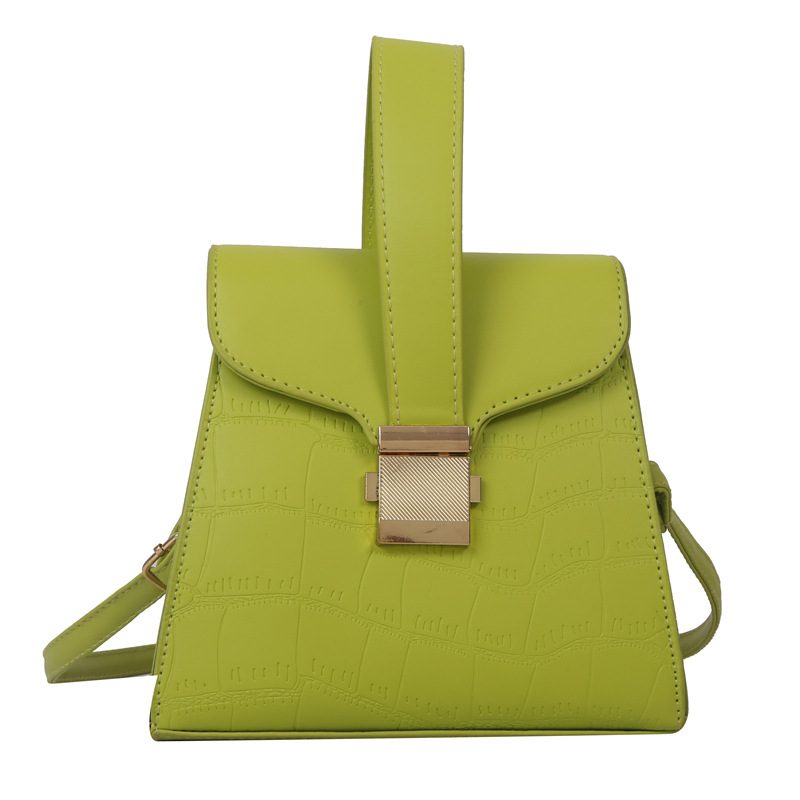 Crocodile Embossed Lock Top-Handle Crossbody Bag view 9