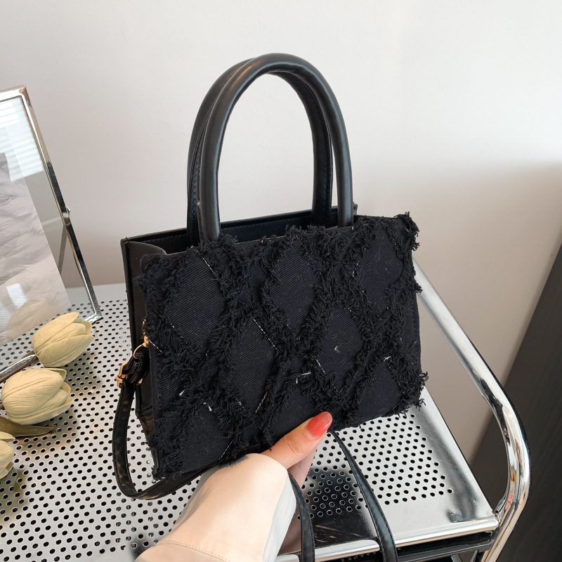 Large Quilted Tote Crossbody Bag view 4