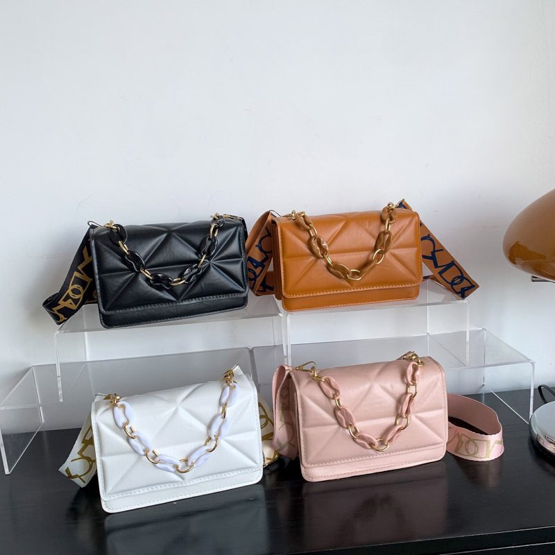 Quilted Chain Top-Handle Crossbody Bag