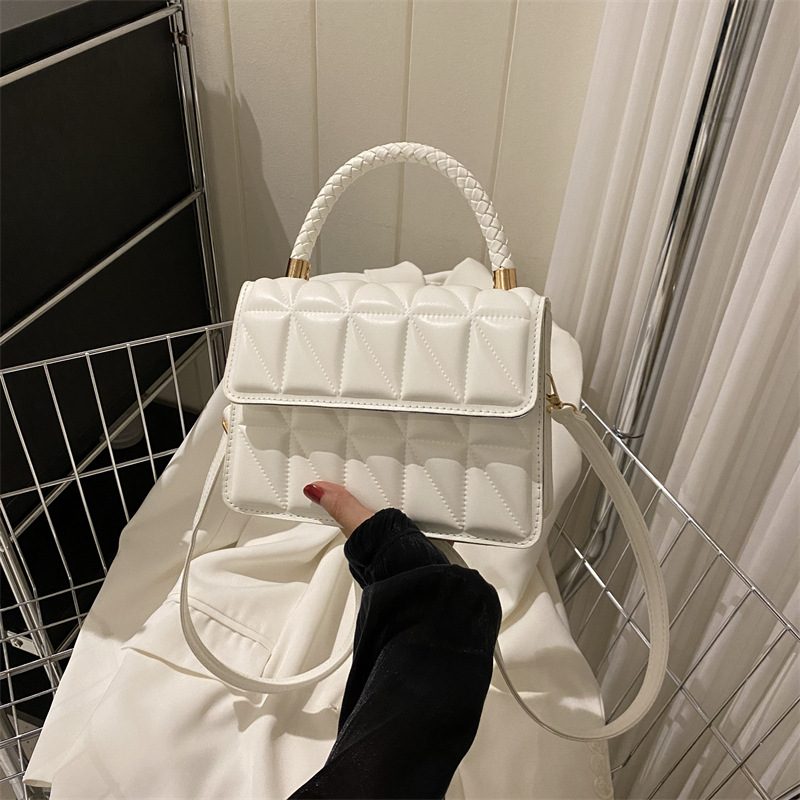 Quilted Diamond Top-Handle Crossbody Bag view 2