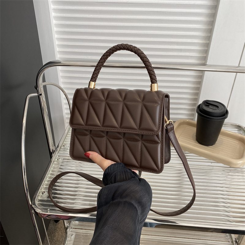 Quilted Diamond Top-Handle Crossbody Bag view 3