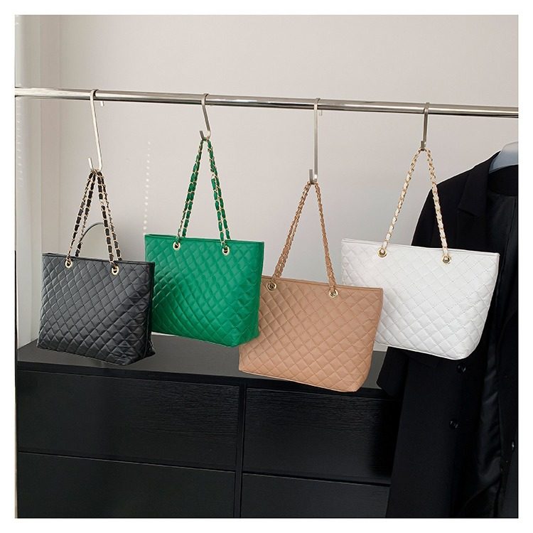 Chain Quilted Shoulder Top-Handle Bag