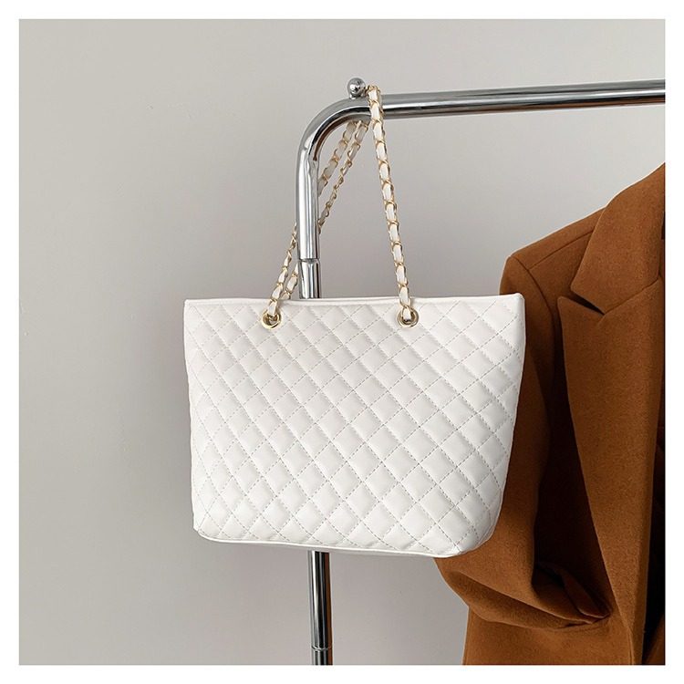 Chain Quilted Shoulder Top-Handle Bag view 3