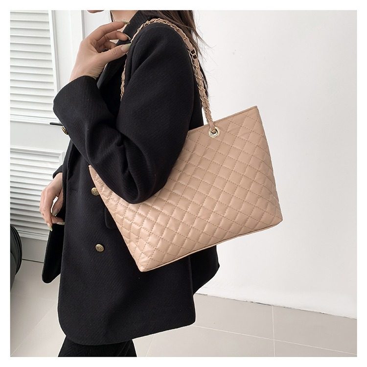 Chain Quilted Shoulder Top-Handle Bag view 4