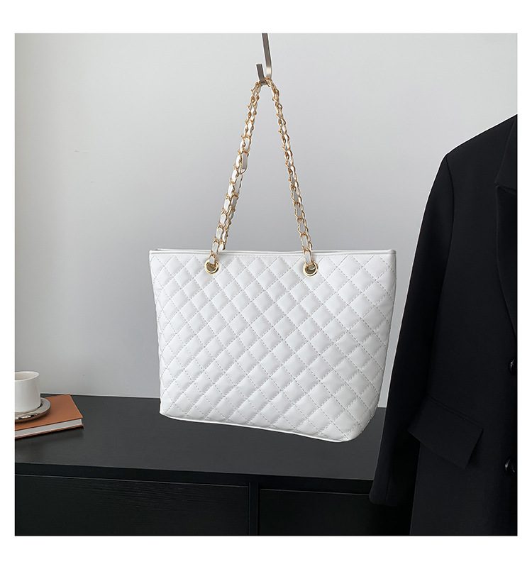 Chain Quilted Shoulder Top-Handle Bag view 7