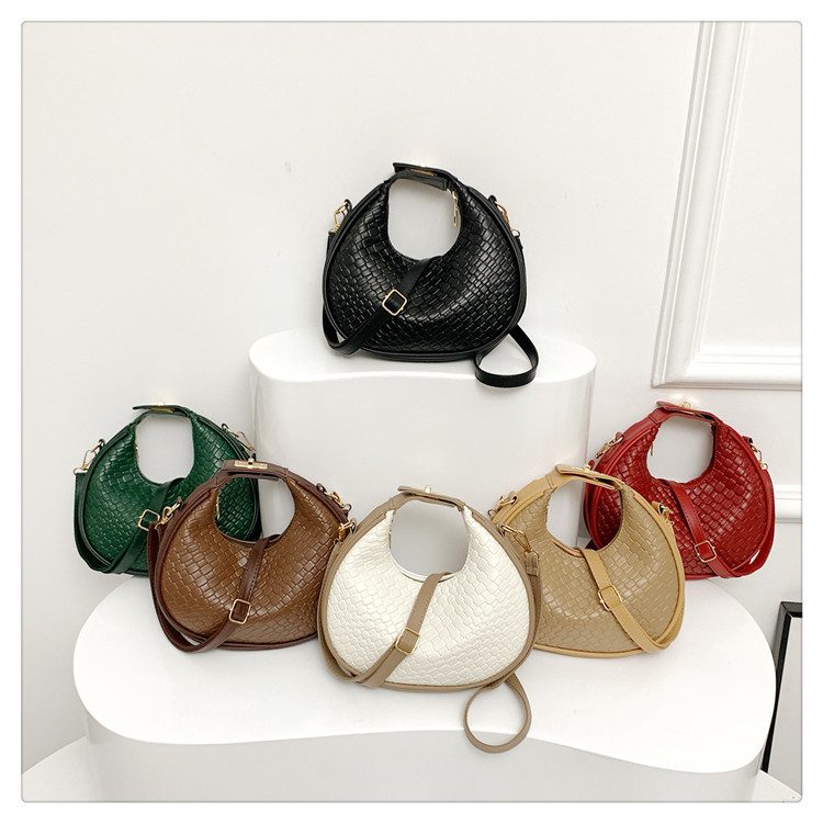 Round Quilted Crossbody Shoulder Bag