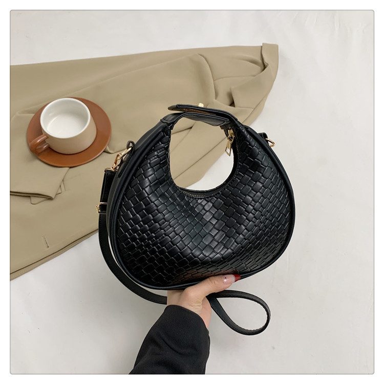 Round Quilted Crossbody Shoulder Bag view 2