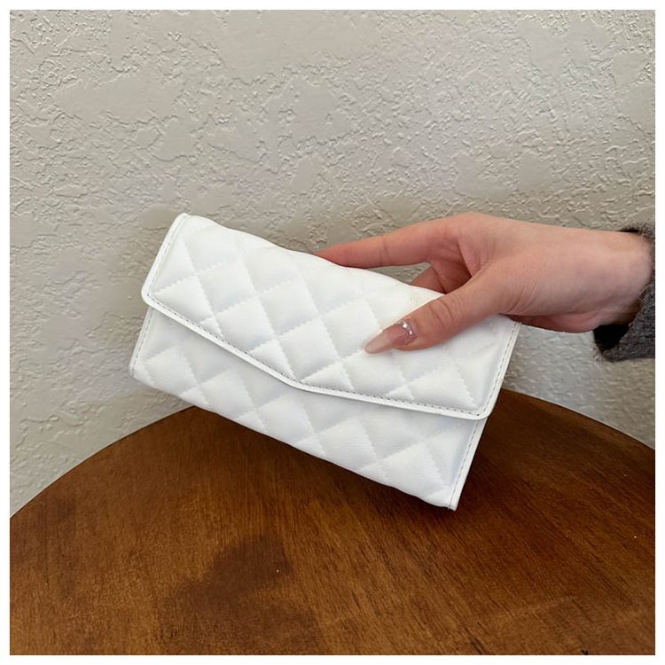 Quilted Minimalist Clutch Bag view 3