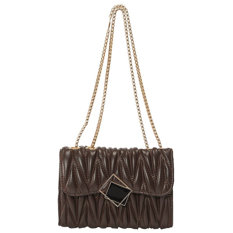 Chain Quilted Ruched Square Bag view 10