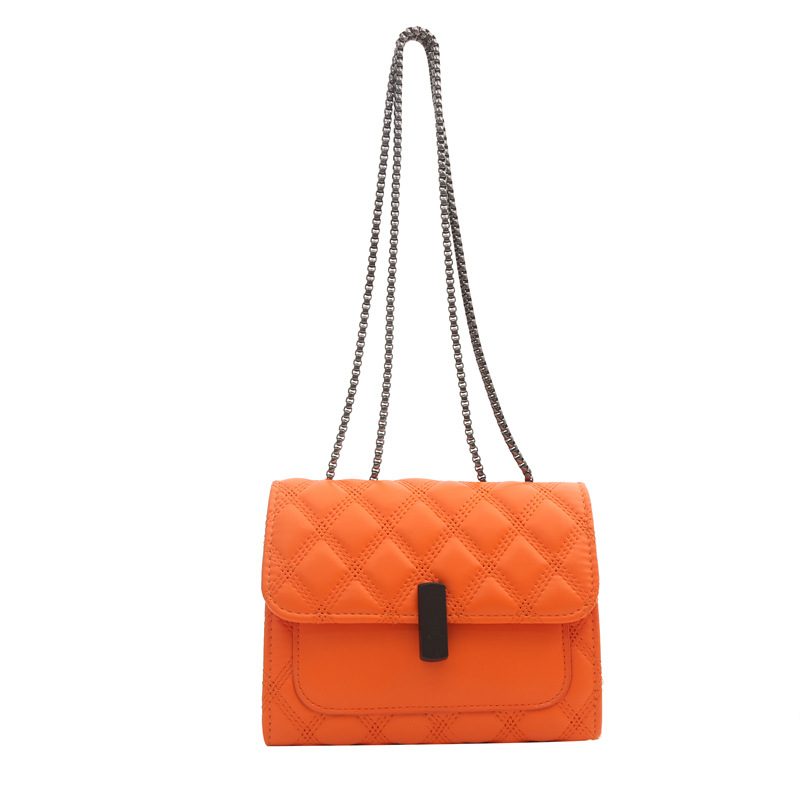 Lock Quilted Chain Square Bag view 10
