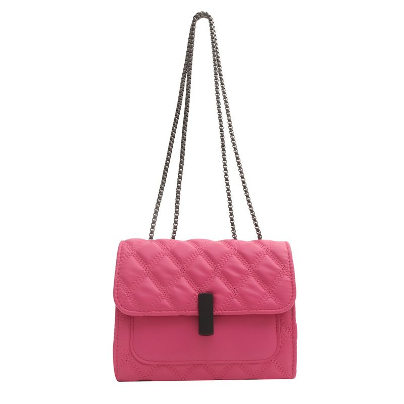 Lock Quilted Chain Square Bag view 6
