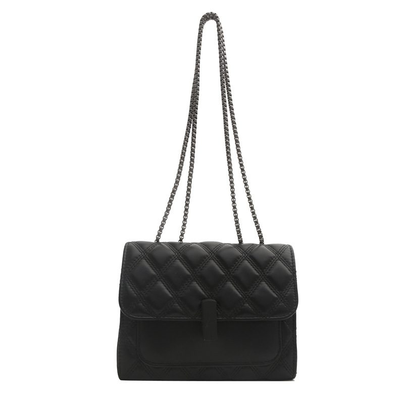Lock Quilted Chain Square Bag view 7